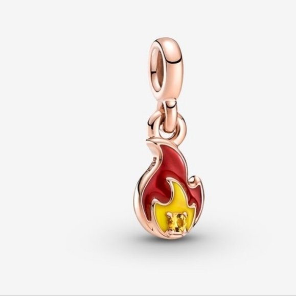 Pandora ME Burning Flame Mini Dangle - Picture 1 of 7